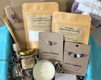 Grandma Tea Gift Box: Crystal Bracelet, Organic Tea & Honey Self-Care Set