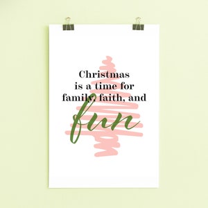 Christmas Print V1, printable instant holiday decor, Xmas wall art