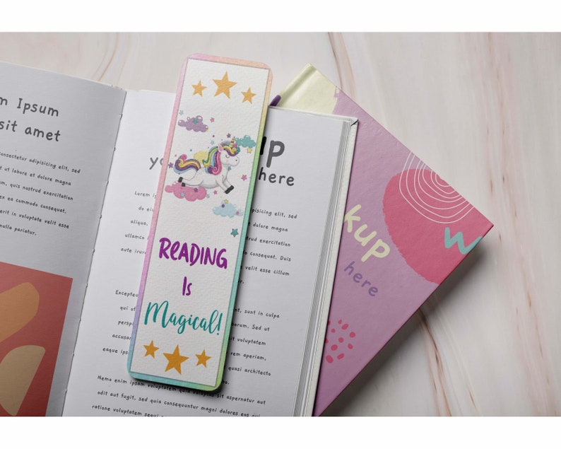 Printable Unicorn Bookmark Instant Digital Download 4 Printable Unicorn