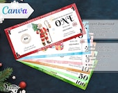 Printable Christmas Money North Pole Dollar Bill Kid's Activity Ready To Print Christmas Play Money Christmas Dollar Canva Editable Template