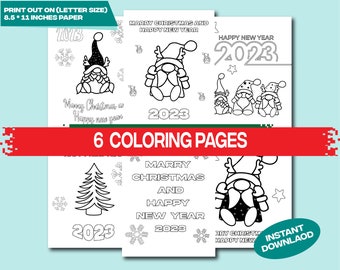 Christmas Coloring | Kids Coloring Pages | 6 Christmas Coloring Pages | Holiday Coloring | Snowman | Santa | Penguin| Candy Canes |