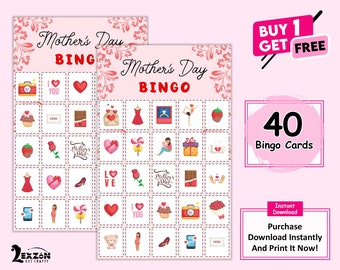 New Mother&#39;s Day Bingo Printable Mother&#39;s Day Game Mom Bingo Mother&#39;s Day Celebration Mother’s Day Gift Spring Bingo Flower Bingo Kids Bingo