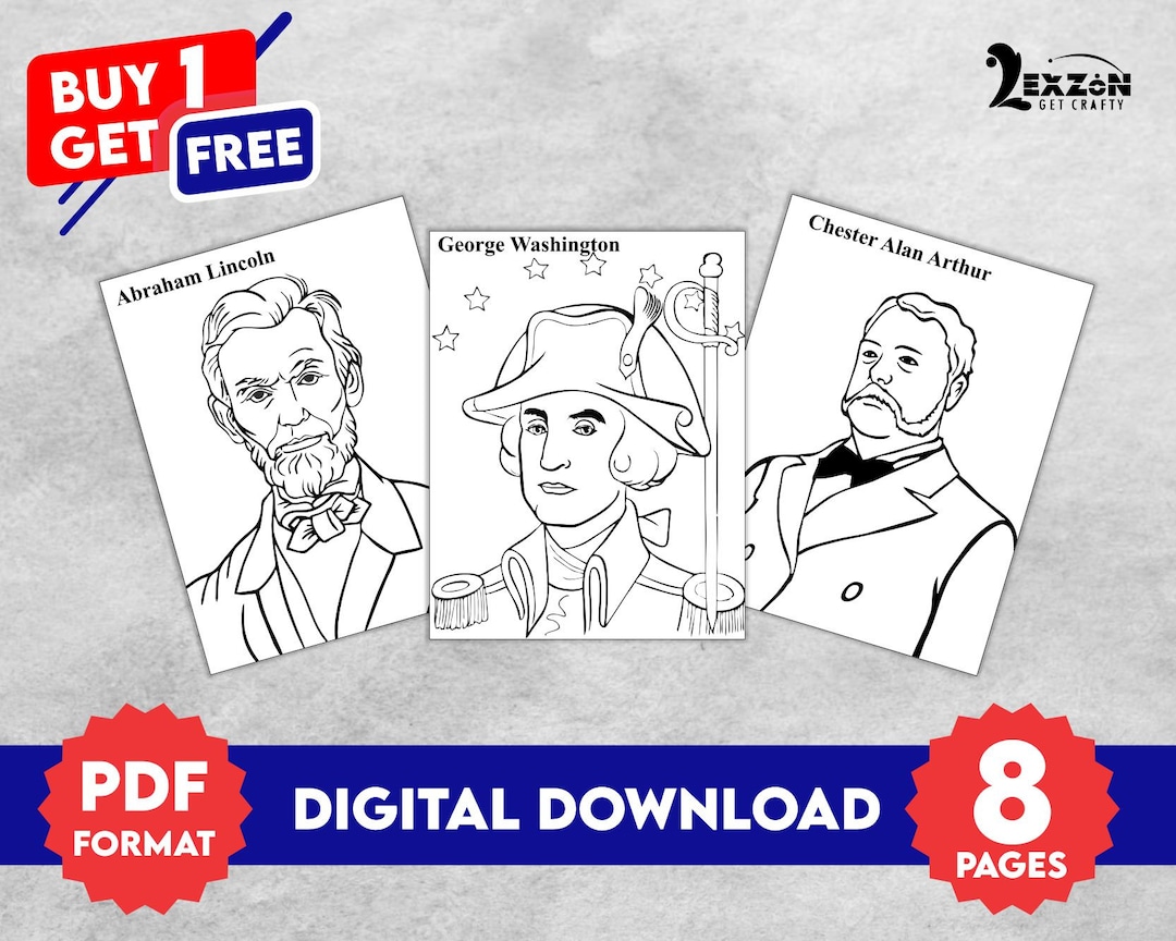 Printable President Coloring Pages Crafts for Kids History