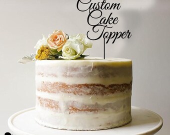 Adorno para tarta con nombre personalizado y texto, adornos acrílicos para tarta de boda, decoración personalizada para fiesta, tarta de cumpleaños, regalo de aniversario.