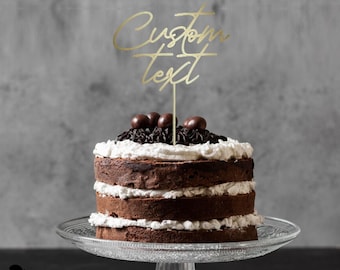 Adorno para tarta con nombre personalizado y texto, adornos acrílicos para tarta de boda, decoración personalizada para fiesta, tarta de cumpleaños, regalo de aniversario.