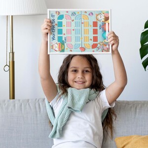 Tovaglietta di Pasqua stampabile Pagina da colorare di coniglietto primaverile Attività per feste di Pasqua Tovaglietta per il giorno di Pasqua Stampabile Giochi per bambini Labirinto immagine 3