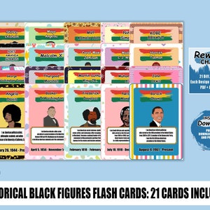 Schwarze Geschichte Karteikarten, Homeschool Ressourcen, Kinder Karteikarten, druckbare Karteikarten, Grundschule Ressourcen, afroamerikanische Helden