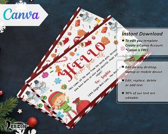 Template Christmas Rapper Editable Christmas Elf Bar Wrapper Template, Christmas Chocolate ...