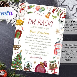 Editable Elf Arrival Letter, Christmas Elf Welcome Letter, Festive Season Celebration Letter, Printable Template, Christmas Evening Game