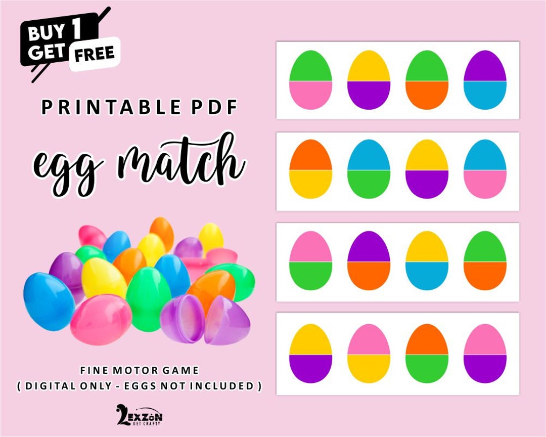 Easter Egg Matching Game, Matching Activity, Easter Game, Kids Puzzles