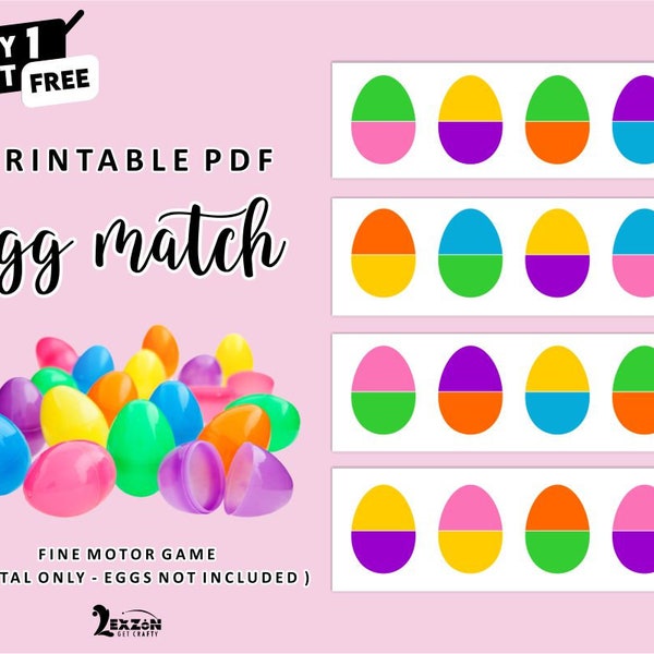 Easter Egg Matching Game, Matching Activity, Easter Game, Kids Puzzles, Toddler, Preschool, Spring Activity, Party Game, Busy Book