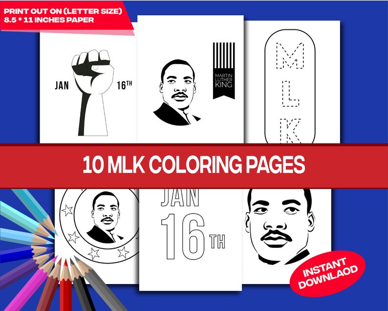 MLK Coloring Pages Martin Luther King Jr Kids Coloring Pages King