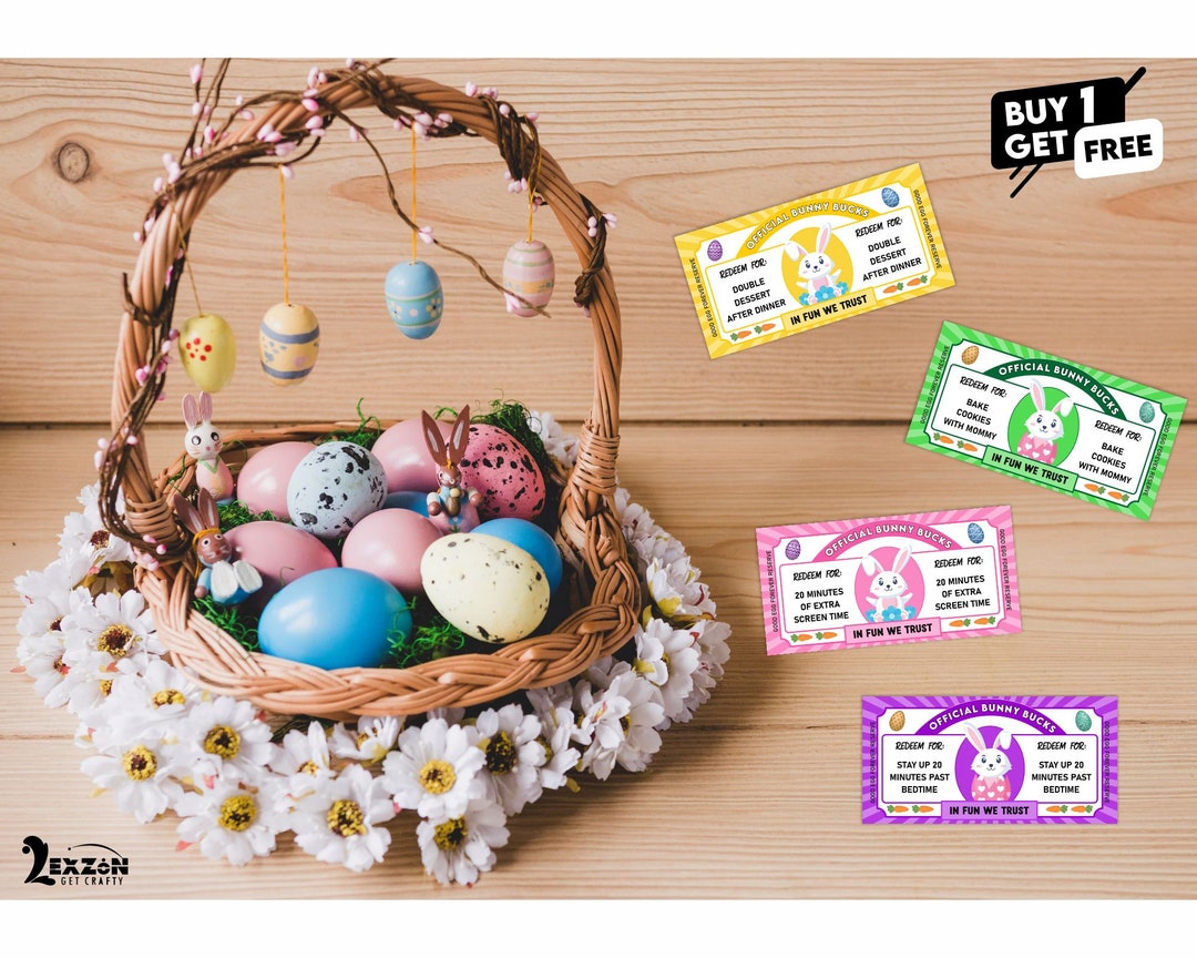 Easter Bunny Bucks Printables, Easter Play Money, Easter Egg Filler ...