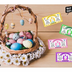 Easter Bunny Bucks Printables, Easter Play Money, Easter Egg Filler, Easter coupons, Easter Activity, Instant Download, Just Add Confetti