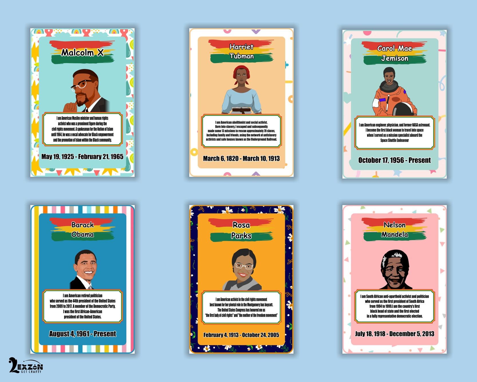 Black History Flash Cards, Homeschool Resources, Kids Flash Cards