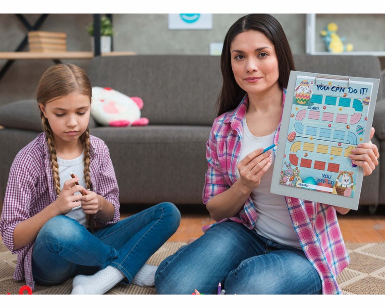Tovaglietta di Pasqua stampabile Pagina da colorare di coniglietto primaverile Attività per feste di Pasqua Tovaglietta per il giorno di Pasqua Stampabile Giochi per bambini Labirinto immagine 4