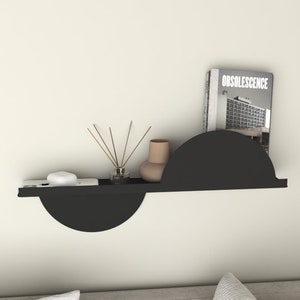 Stylish Metal Bookcase, Modern Metal Bookshelf, Housewarming Gift, Wall Mount Shelf, Modern Metal Shelf