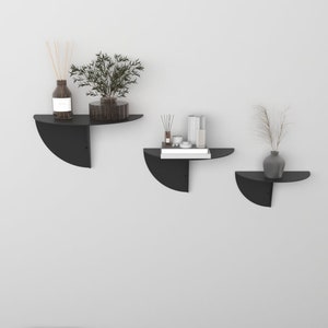 Handmade Metal Hexagon Shelf, Modern Wall Decor, Three-Tiered Display