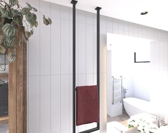 Handdoekenrek voor plafondmontage, moderne metalen handdoekhouder