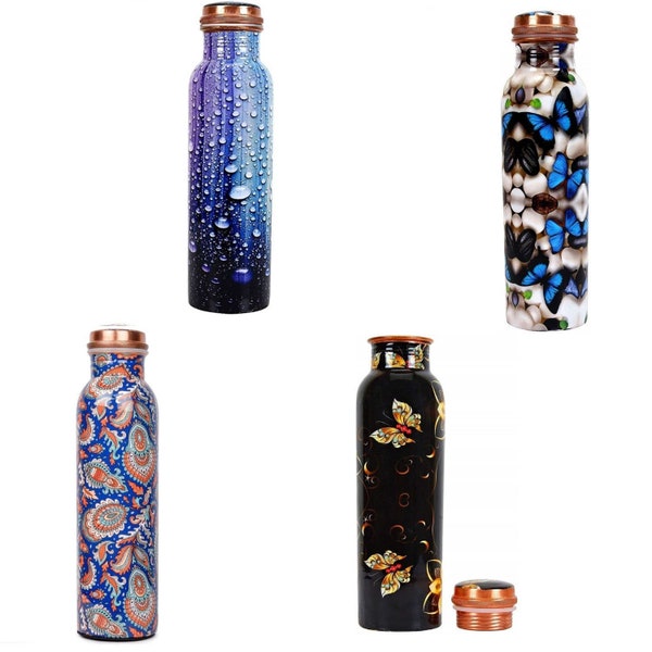Copper Water Bottles Set | Premium Quality | Yoga Life  | 32 Oz (950ml)