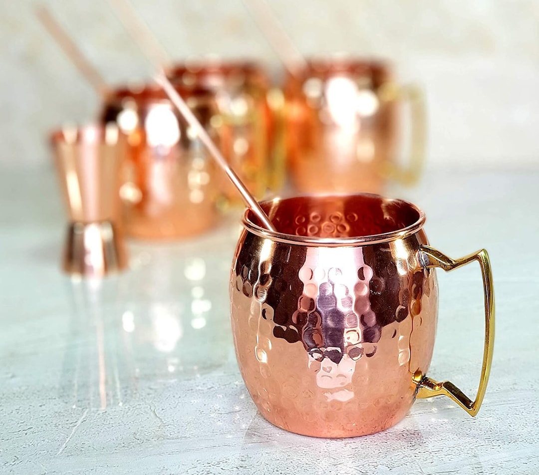 Custom Copper Mugs Barrel Shape Copper Mug, 16 oz