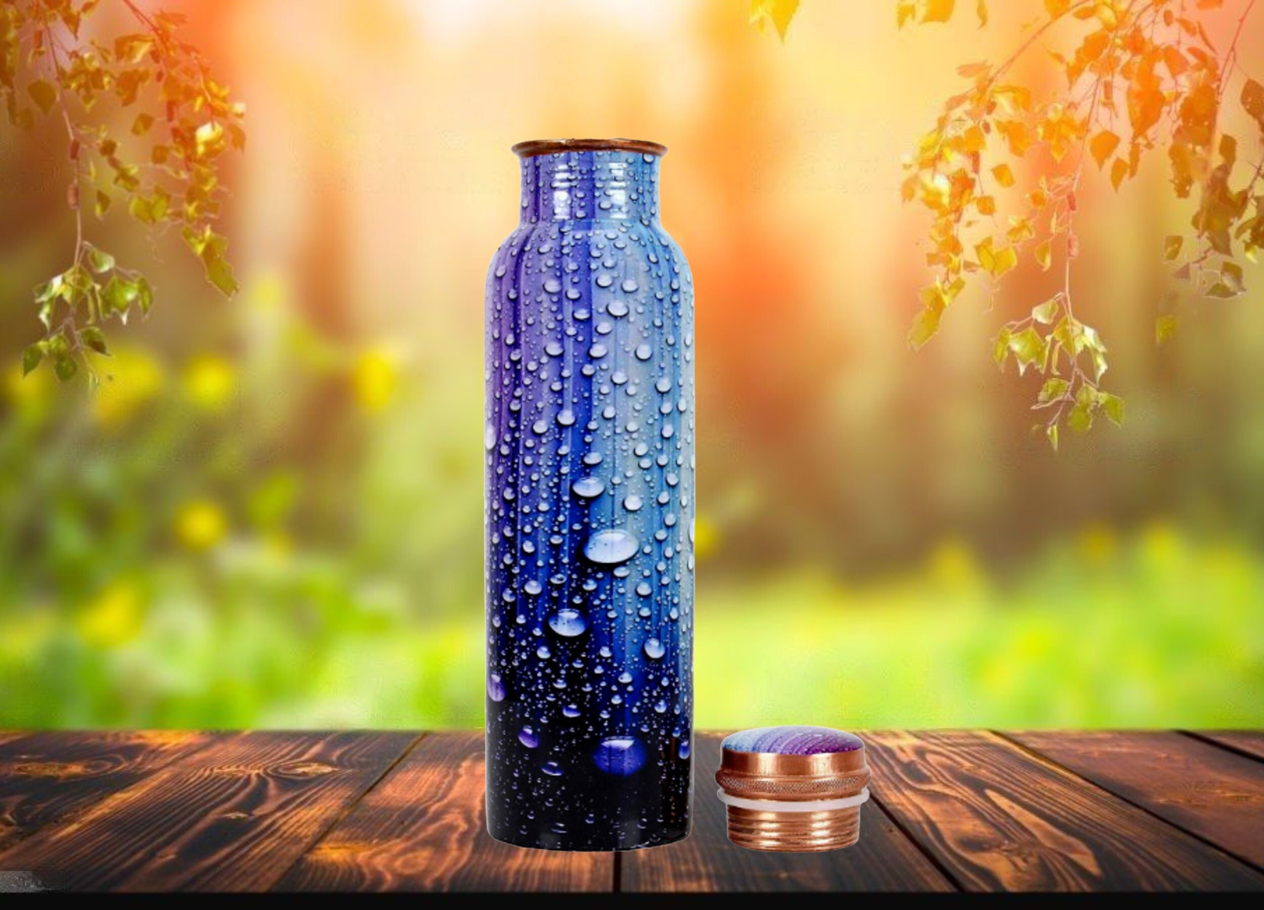 Pure Meena Print Copper Water Bottle 1000 ML Copper Drinking Bottle Etsy