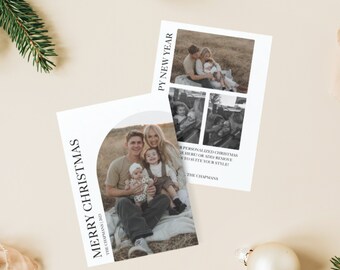 Photo Christmas Card Template| Arch Christmas Card| Simple Holiday Card | Minimalist Christmas Card | Merry Christmas Card| Family Christmas