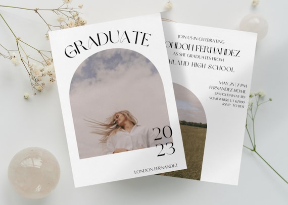 Graduation Announcement, Graduation Party Invite, Minimalist Graduation Invite, 2023 Graduation Invite, High School Graduation, College Grad