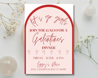 Editable Galentines Party Invitation Template (Digital Invite)