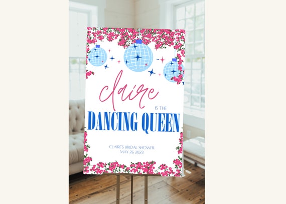 Mamma Mia Bridal Shower Poster, Dancing Queen Invite (Digital & Printable)