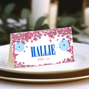 MAMMA MIA Tarjetas de colocación de nombre de despedida de soltera, invitación a la reina del baile, invitación a la despedida de soltera de Mama Mia, novia de la reina del baile Mamma Mia