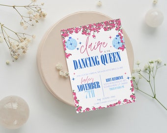 Mamma Mia Bridal Shower Invite, Dancing Queen Theme (Digital)