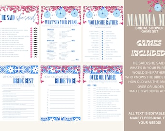Mamma Mia Bridal Shower Games, Dancing Queen Theme (Digital Download)