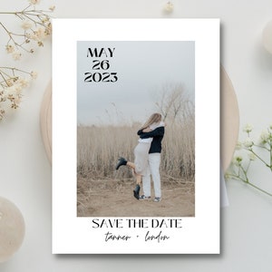Save the Date modern, wedding announcements, simple wedding save the date, magazine style save the date, editable template save the date,