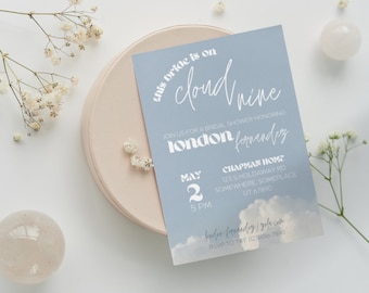 Cloud 9 Bridal Shower Invite, This Bride is on Cloud Nine Invite, Bridal Shower Invites Digital & Printable, On Cloud 9 Bridal Shower invite