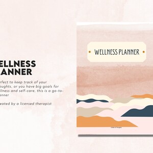 Wellness Planner | Self Care Journal | Mindfulness | Self Care Planner | Mental Health | Therapy | Well-being Journal