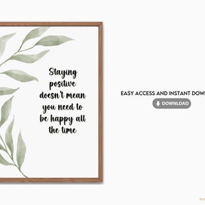 Leaf Themed Printable Digital Art | Quotes 4 Digital Art | Wall Art for Therapy & Counseling Office | Therapy Room and Office Decor
