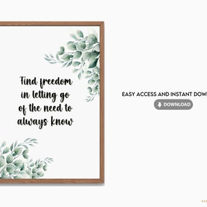 Leaf Themed Printable Digital Art | Quotes 8 Digital Art | Wall Art for Therapy & Counseling Office | Therapy Room and Office Decor