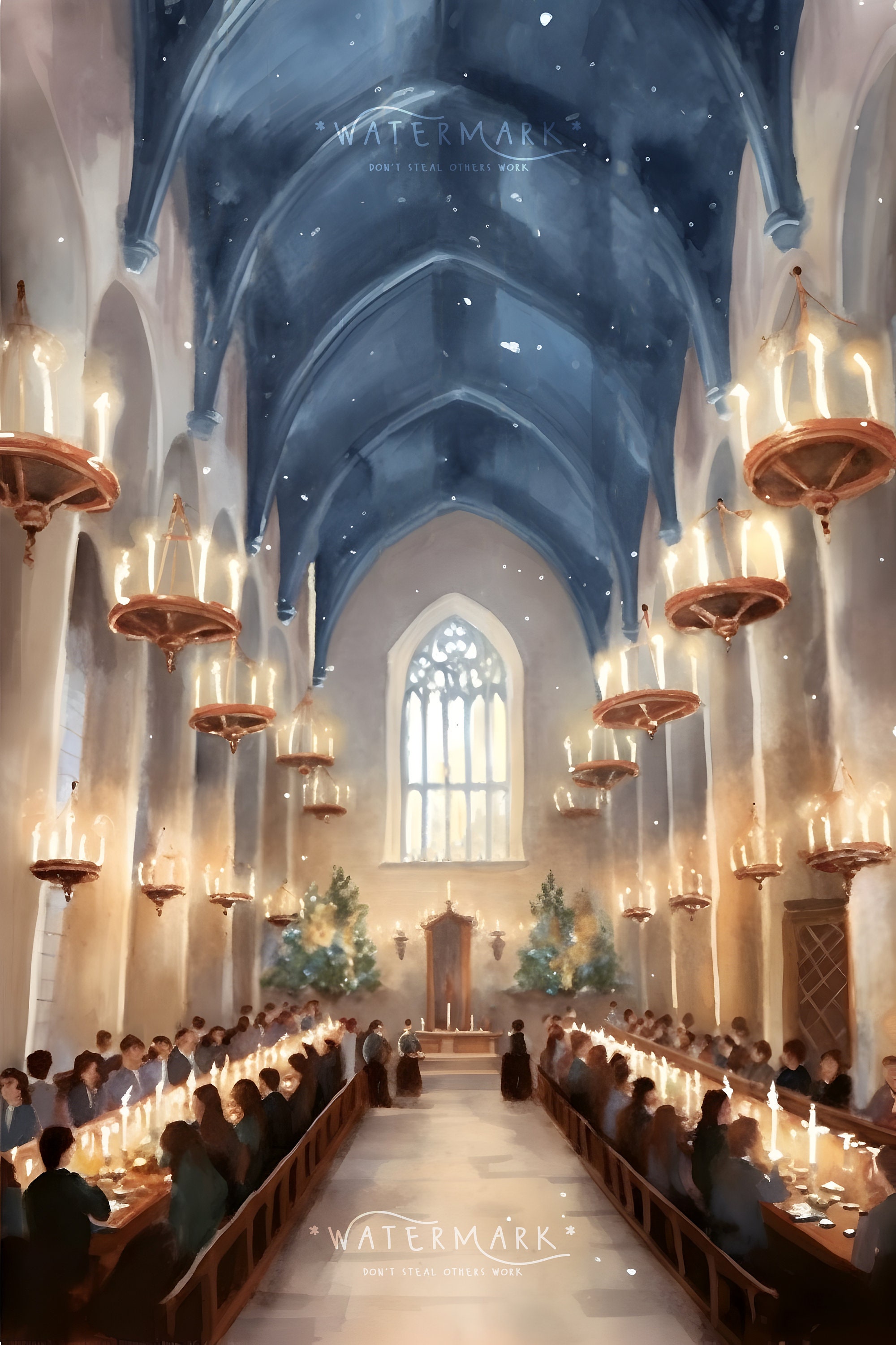 Hogwarts appraising dining hall