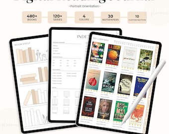 Digital Reading Journal, Digital Reading Planner, Goodnotes Reading Journal, Reading Tracker, Book Tracker, Book Journal Digital Book Review