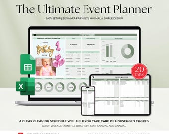 Event Planner template Google Sheets Digital Event Planner Excel Spreadsheet Event Party Budget Tracker Event Planning Template