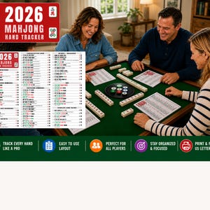 2026 Mahjong Hand Tracker, American Mahjong Printable, Mah Jongg, Mahjong scorecard, Mahjong tiles, Mahjong Game Night, PDF Digital Download

american mahjong,
mahjong cheat sheet,
mahjong scorecard,
NMJL card,
Mahjong Hand Tracker,
mahjong tiles ,
mahjong printable,
Mah Jongg,
mahjong hand tracker,
mahjong guide, 
mahjong Game Night,
2026 mahjohg,
mahjong card 2026
Stay organized and play with confidence using this premium 2026 Mahjong Hand Tracker printable.