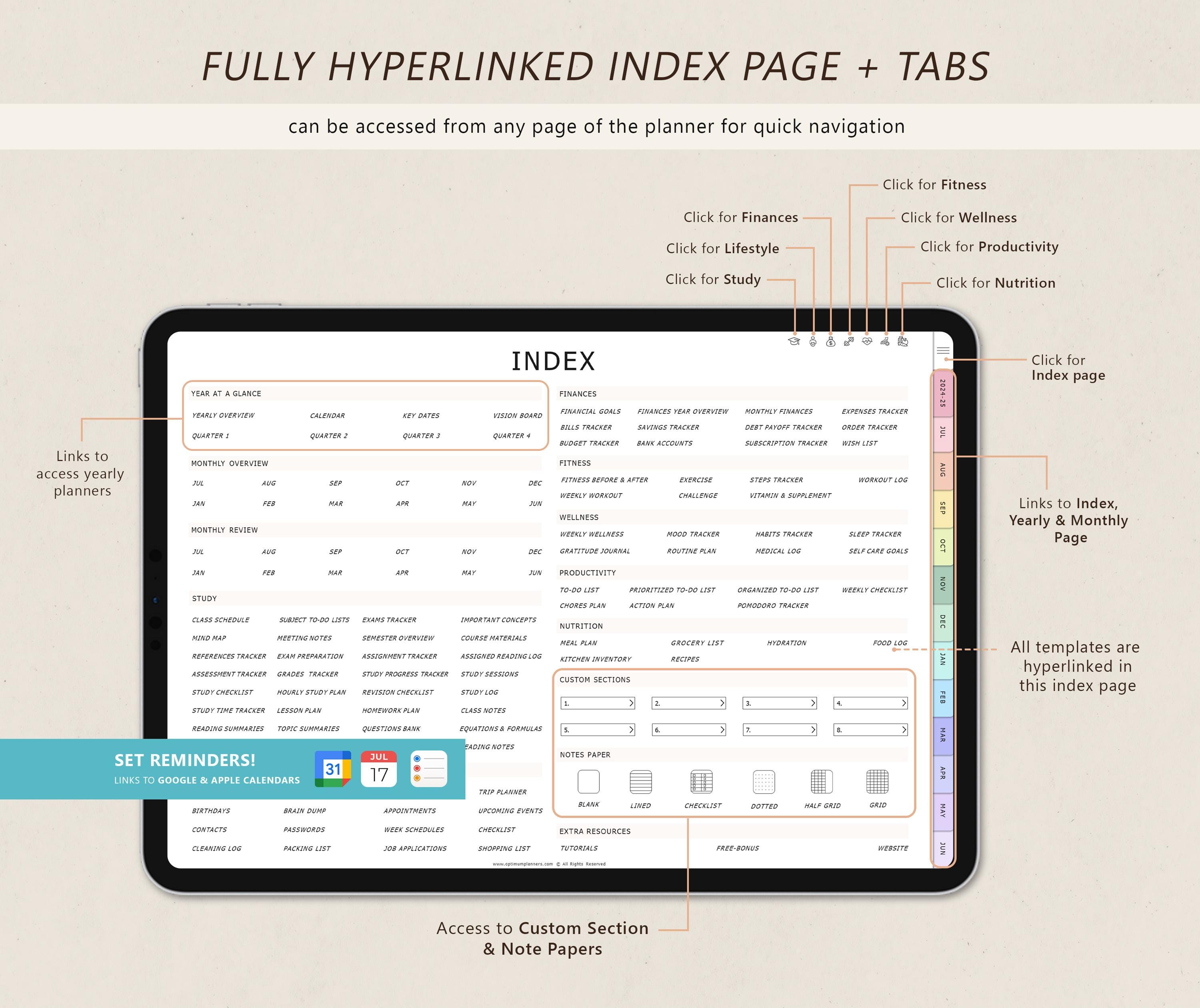 Student Digital Planner 2025 2026 Goodnotes Planner Study Planner ...
