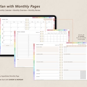 Digital Planner, GoodNotes Planner, iPad Planner, Notability Planner, Daily Weekly Monthly Digital Planner, 2024 2025 + Undated Planner