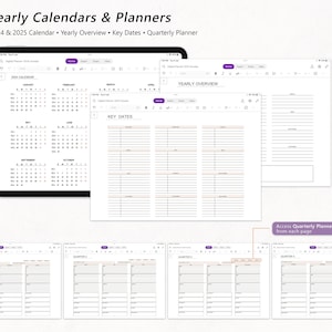 Hyperlinked OneNote Planner 2024 2025 & Undated, OneNote Digital Planner, Daily Planner, Weekly Monthly, OneNote Templates, OneNote Calendar