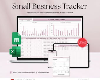 Small Business tracker google sheets, Excel Inventory Tracker, Bookkeeping Spreadsheet, Sales Tracker, Pricing Calculator, Order Tracker