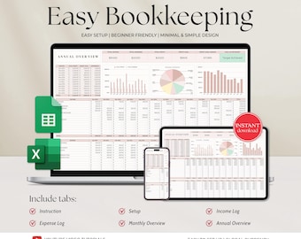 Hoja de cálculo de contabilidad para pequeñas empresas, plantilla de contabilidad de Excel, seguimiento de ventas comerciales, seguimiento de ingresos, seguimiento de gastos