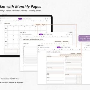 Hyperlinked OneNote Planner 2024 2025 & Undated, OneNote Digital Planner, Daily Planner, Weekly Monthly, OneNote Templates, OneNote Calendar