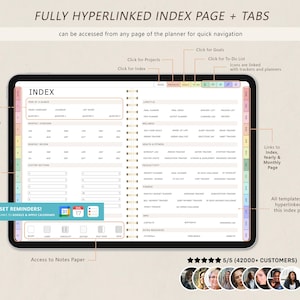 Digital Planner for Goodnotes, 2026 Undated, iPad Notability Planner ...