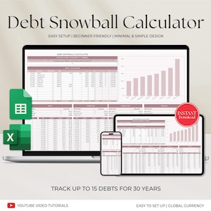 Debt Snowball Calculator Spreadsheet Google Sheets Debt Payoff Tracker Spreadsheet Mortgage Finance Debt Planner Spreadsheet Finance Planner